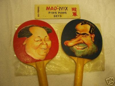 Image result for Nixon and Mao Ping Pong Cartoon