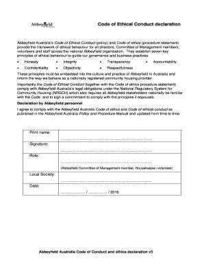 Code of Conduct Declaration Form PNG के लिए छवि परिणाम