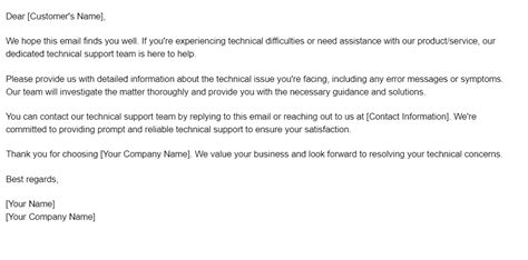 Image result for Technical Email Format Example