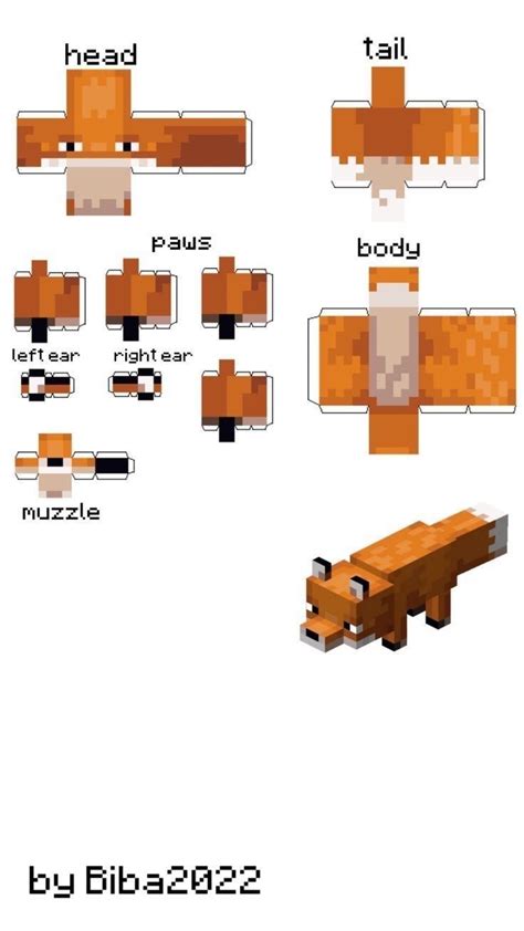 Image result for How to Draw Minecraft Fox