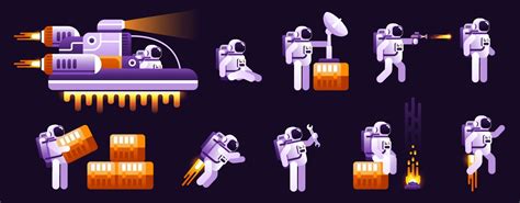 Image result for 2D Pixelated Space Adventure Astronaut Game Character