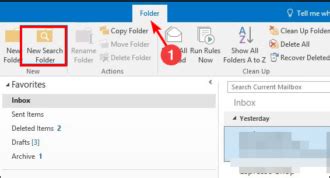 Image result for How to Add Search Folder in Outlook