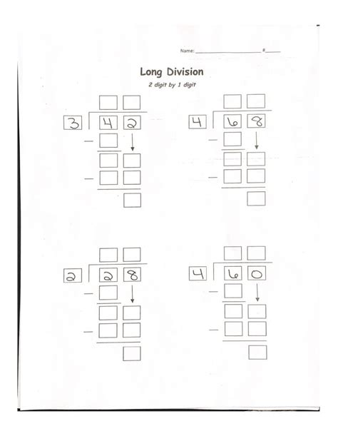 Toradh íomhá ar Double-Digit Long Division Steps Worksheet