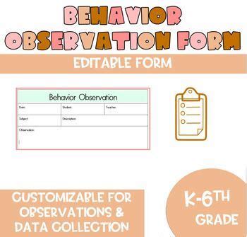 Image result for Classroom Behavior Observation Form