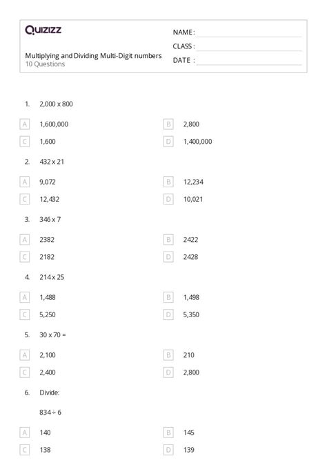 5 Digit Math Worksheets に対する画像結果