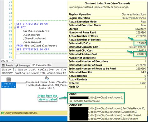Toradh íomhá ar Indexed Views SQL Server Index View Icon Object Exporer