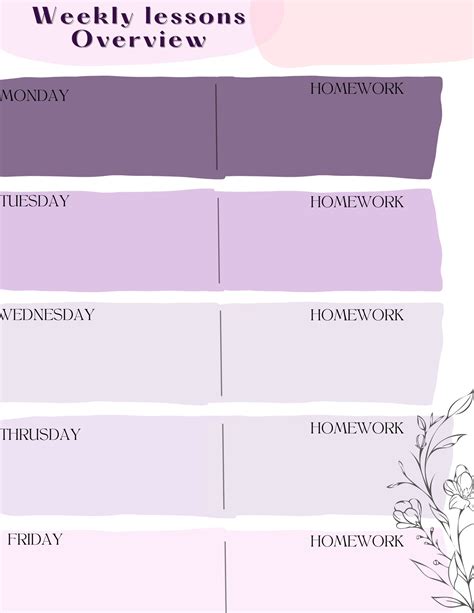 Image result for Weekly Lesson Planner Template