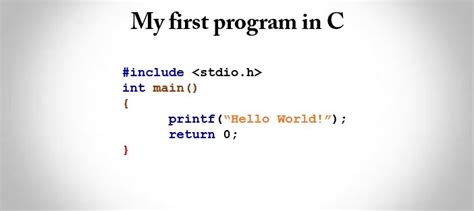 Image result for C-code HelloWorld