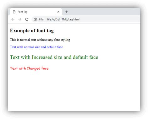 Font Tag Attributes in HTML に対する画像結果