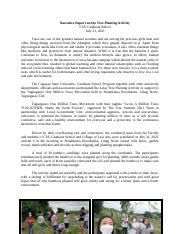 Afbeeldingsresultaten voor Tree-Planting Narrative Report Sample