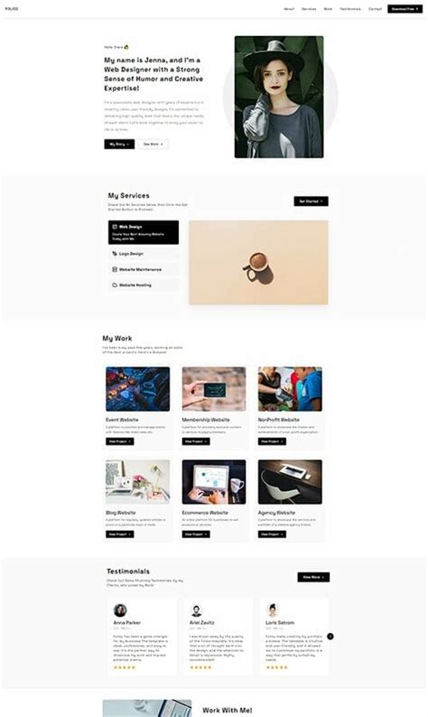 Student Portfolio Website Examples に対する画像結果