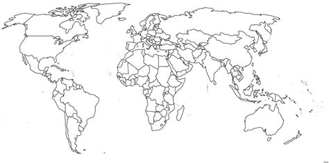 Afbeeldingsresultaten voor Map of the World Line Drawing
