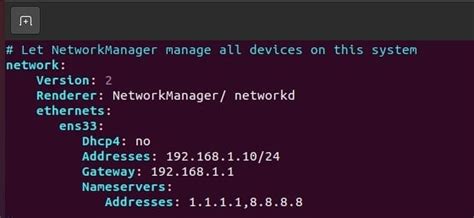 Toradh íomhá ar Ubuntu Server IP Configuration