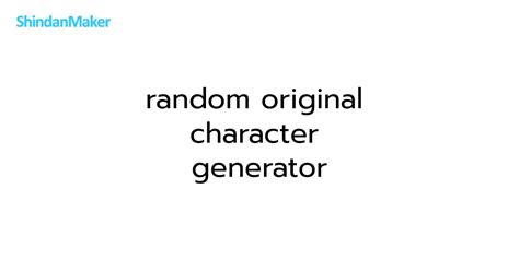 Random Original Character Generator に対する画像結果