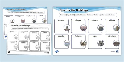 Image result for How to Describe a Building Worksheet