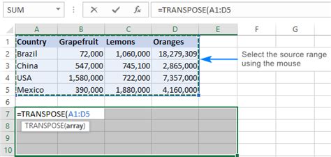 Afbeeldingsresultaten voor How to Use the Transpose Function in Excel