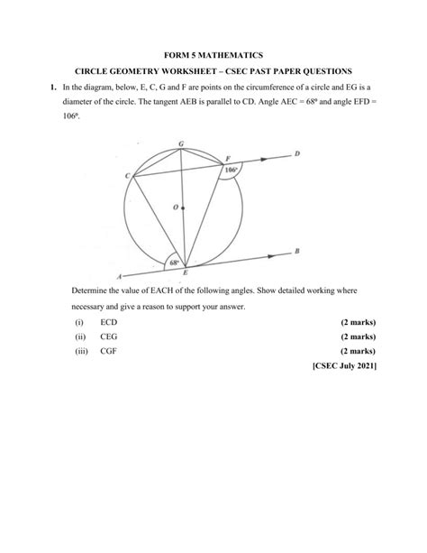 CSEC Maths Circumference Questions に対する画像結果