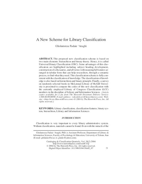 Image result for Journal Article On Library Classification