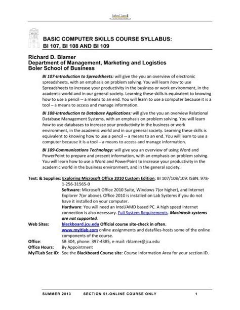 Computer Training Institute Course Syllabus Sample に対する画像結果