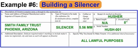 Image result for ATF Form 1 Line Items