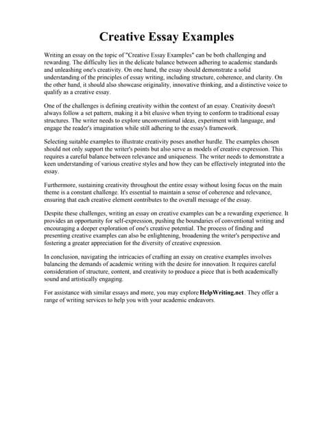 Creative Writing Essay Examples に対する画像結果
