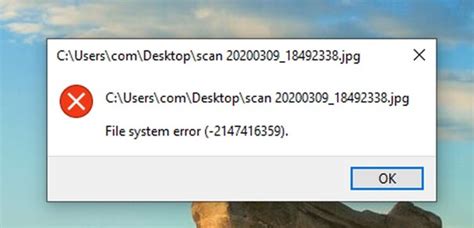 Toradh íomhá ar File System Error