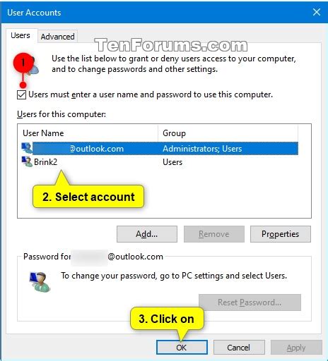 Image result for Netplwiz User Account Remove