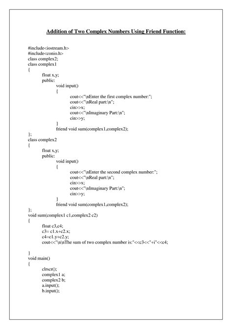 Complex Numbers Using Member Function in C Programs に対する画像結果