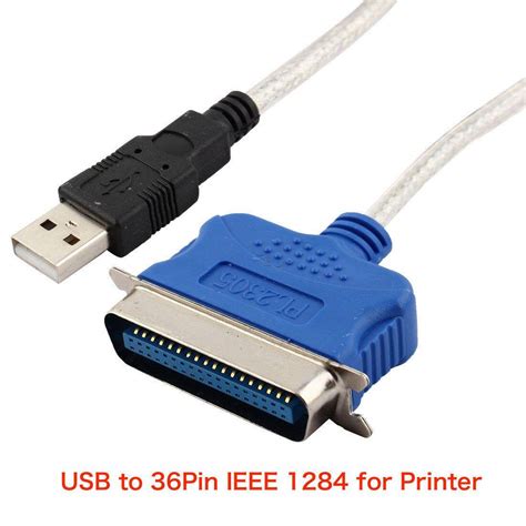 USB To Printer CN36 36Pin Parallel Port Connecting Cable Adapter IEEE ...