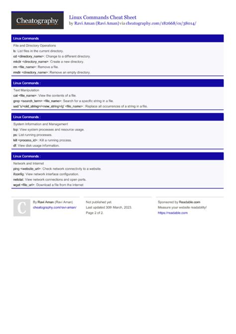 Linux Commands Cheat Sheet PDF Download に対する画像結果