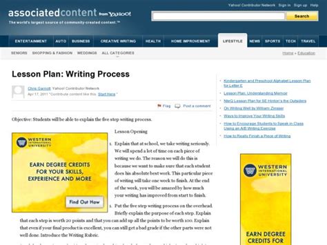 Image result for A Process Writing Lesson Plan