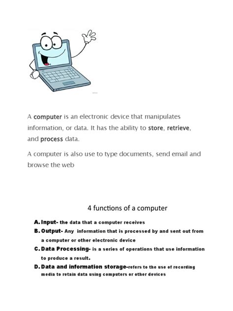 Image result for Four Basic Functions of the Computer