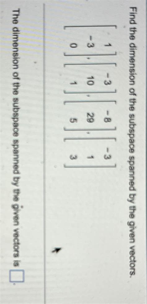 Image result for Dimension of Subspace