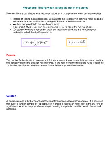 Writing Frame for Hypothesis Testing a Level Maths に対する画像結果
