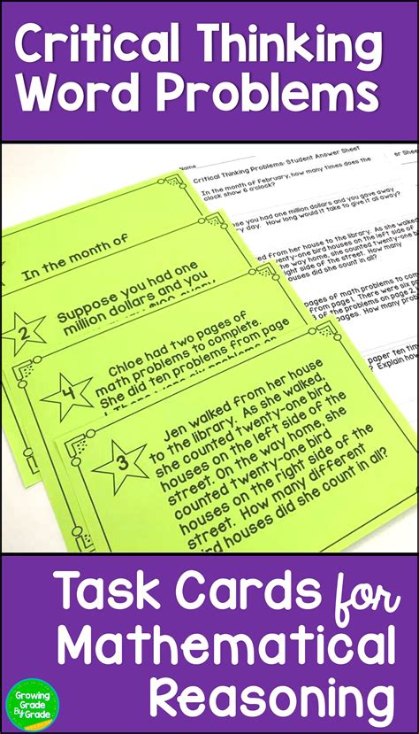 Critical Thinking Math Problems Elementary Students に対する画像結果