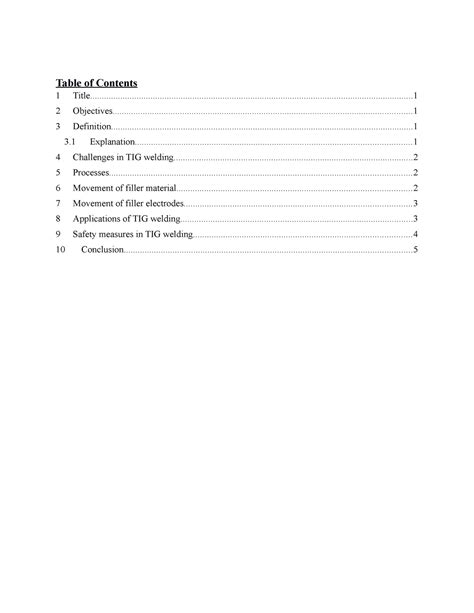 Image result for Lab Report Table of Contents