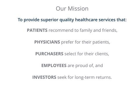 Toradh íomhá ar Examples of Facility Mission Statements