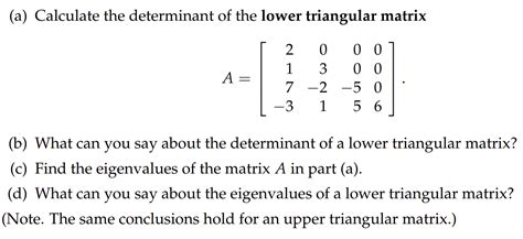 Image result for Lower Triangular Matrix Eigenvalues