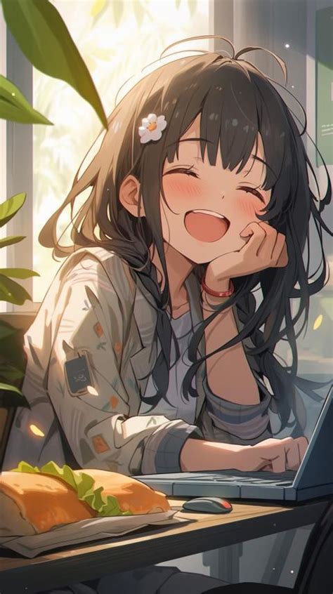 Image result for Anime Girl Using Computer