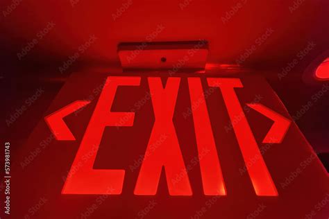 Exit Sign Red Text に対する画像結果