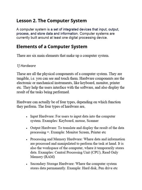 Image result for Computer System PDF