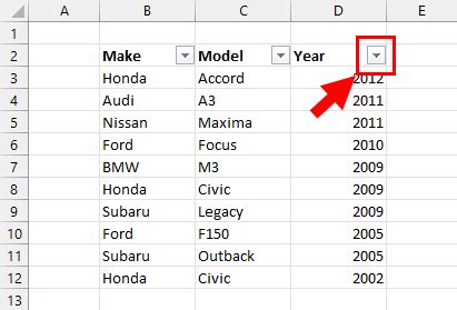 Image result for Exel Sort Button