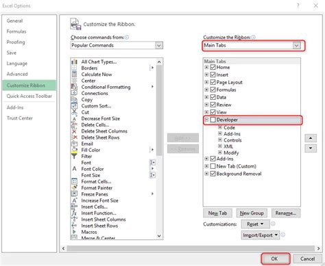Adding Developer Tab in Excel に対する画像結果