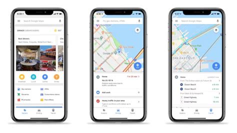 Image result for Google Maps Mobile App Navigation Bar