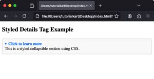 Image result for Details HTML Tag Styling