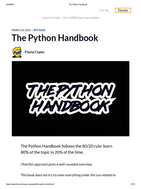 Image result for Python Handbook
