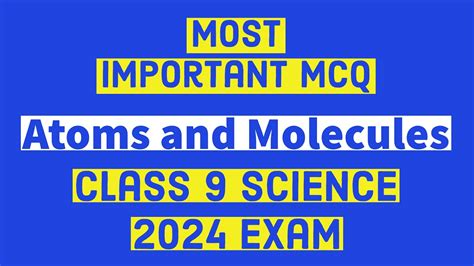 Image result for Atoms and Molecules Class 9 MCQ