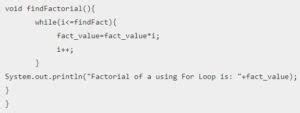 Toradh íomhá ar Factorial Logic in Java