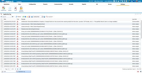 Application Log に対する画像結果
