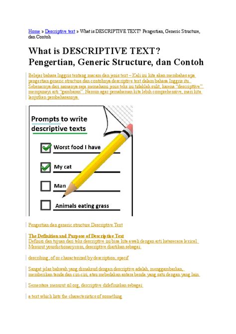 Toradh íomhá ar Contoh Template Descriptive Text Place